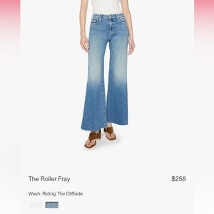MOTHER Womens Jeans size 29 The Roller Fray | Wash: Riding the Cliffside